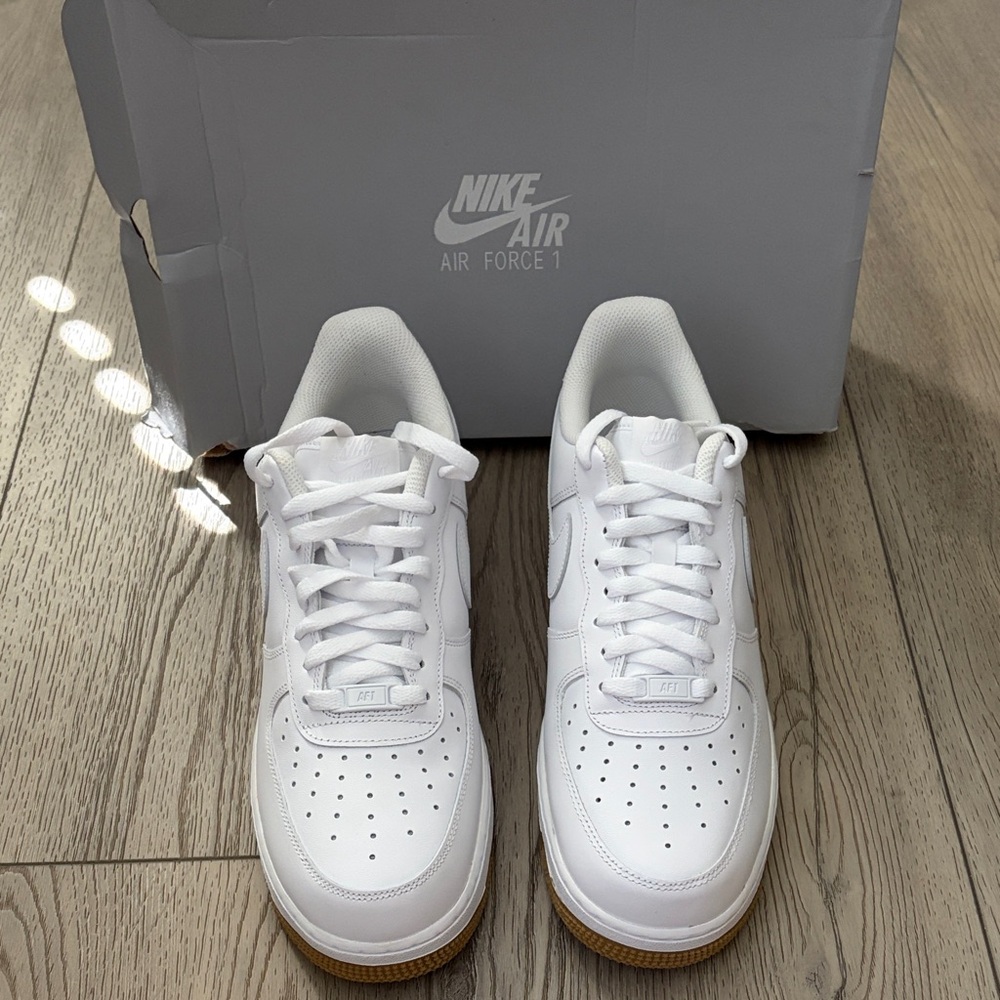 Nike Air Force 1 White with Gum Sole